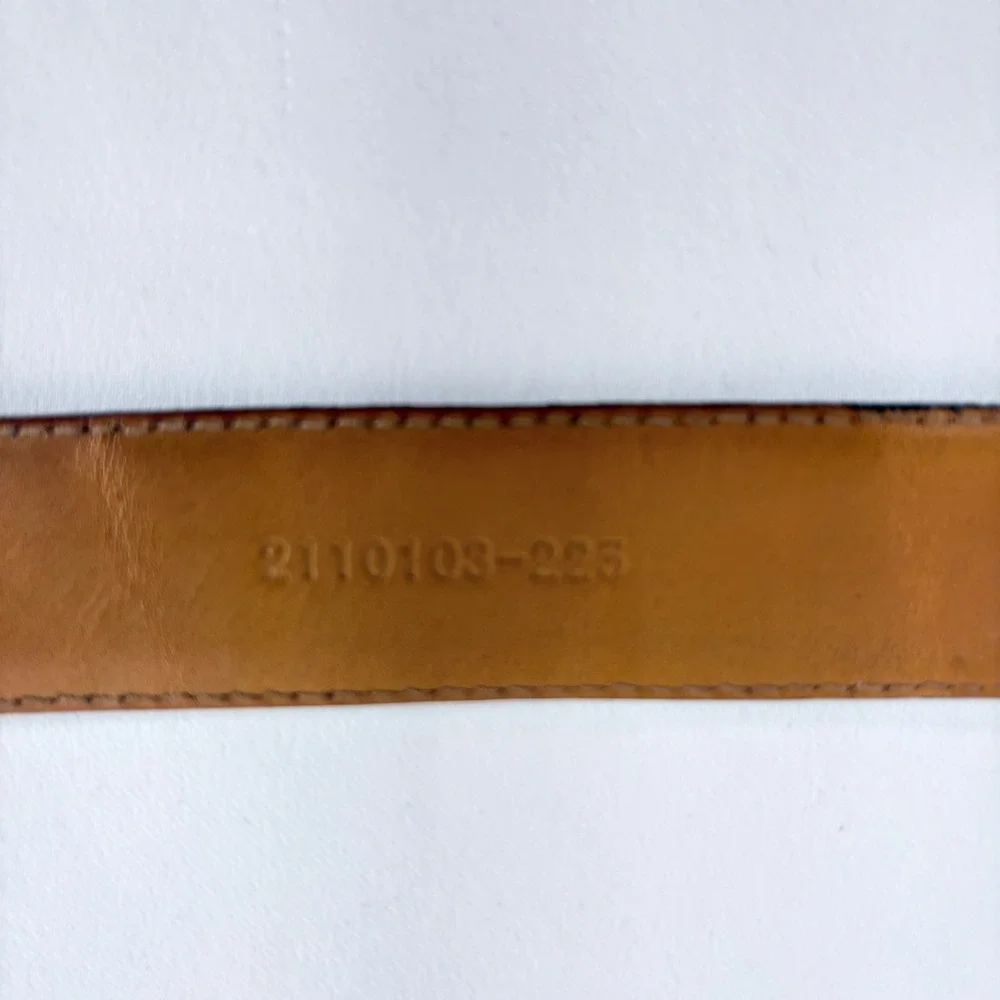 Polo Ralph Lauren Belt Brown Crocodile Embossed Italian Leather 36